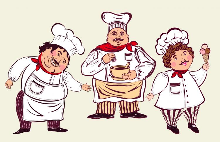 free vector Cartoon characters chef 02 vector